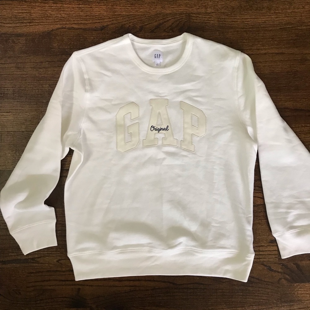 Classic original GAP white crewneck Sz L